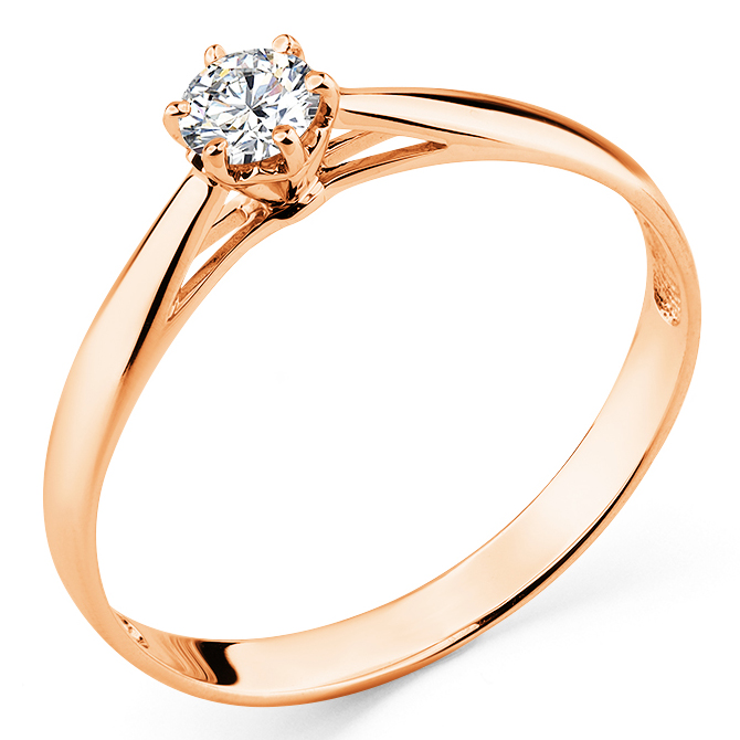 Кольцо, золото, бриллиант, 1-108406-01-00